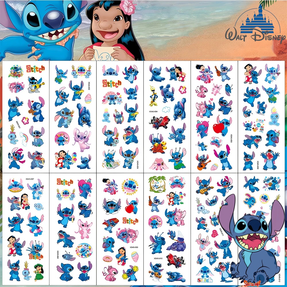 Laptop Original Accessories - 48Sheets Cute Disney Lilo Stitch Stickers
