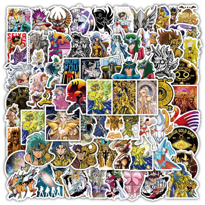 Laptop Accessories Aesthetic - 101Pcs Saint Seiya Anime Stickers Cartoon