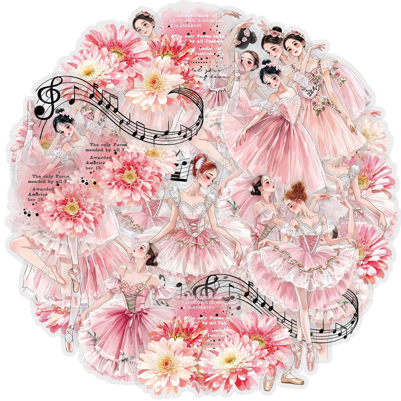Laptop Accessories Ideas - Etori Life 30Pcs Pink Tone Ballet