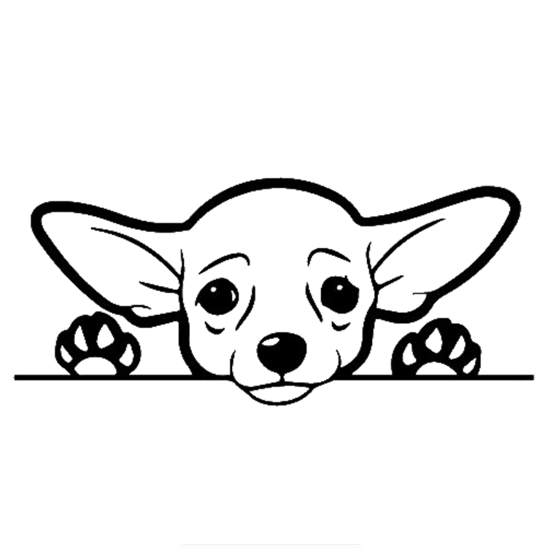 Laptop Accessories Ideas - Lykx Cute Chihuahua Dog Car Sticker