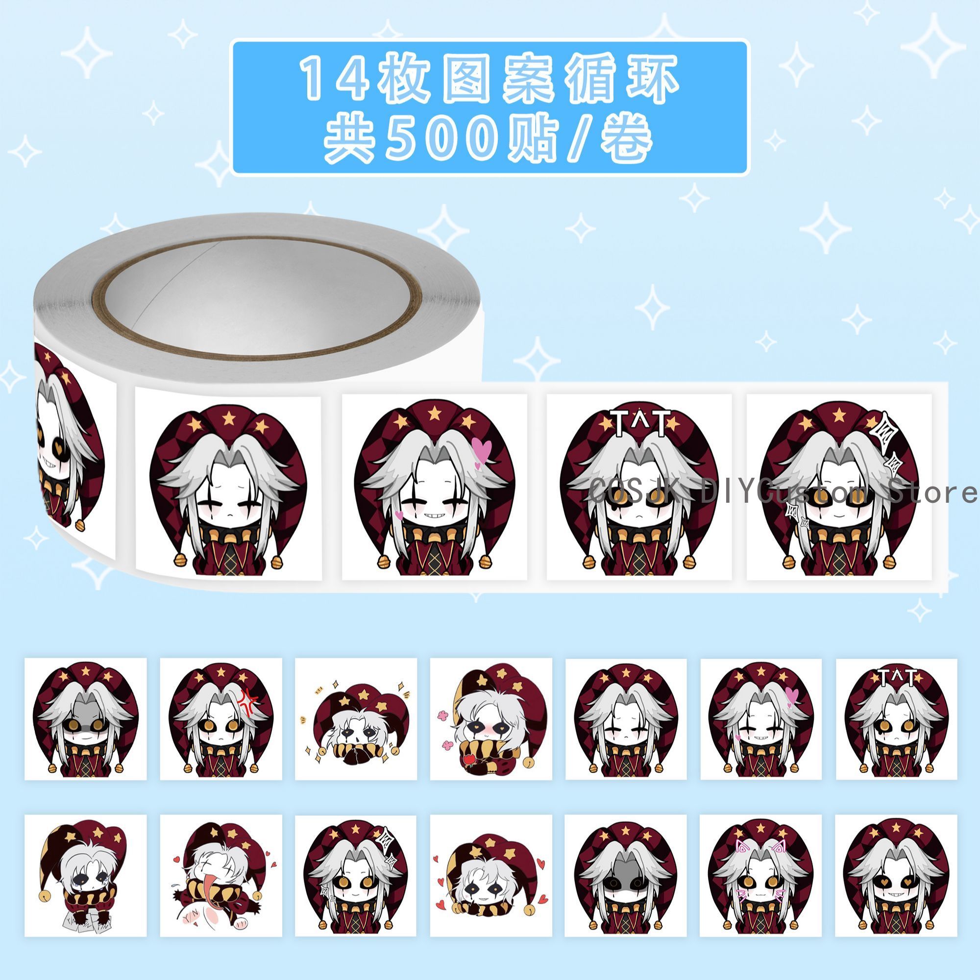 Laptop Original Accessories - 500Pc/Roll Anime Pierrot The Freak Circus‌
