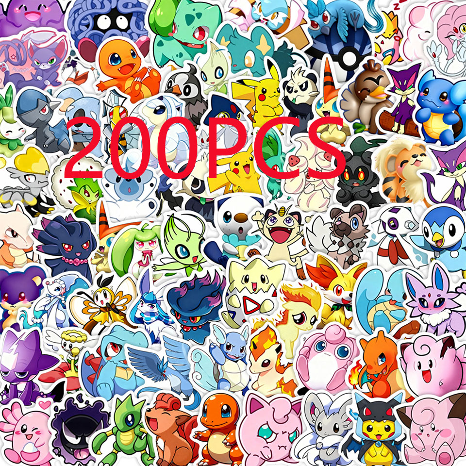 100/200pcs Pokemon Anime Stick - مراجعة Laptop Accessories All وسعره
