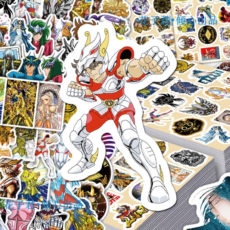 101Pcs Saint Seiya Anime Stick - مراجعة Laptop Accessories Aesthetic وسعره