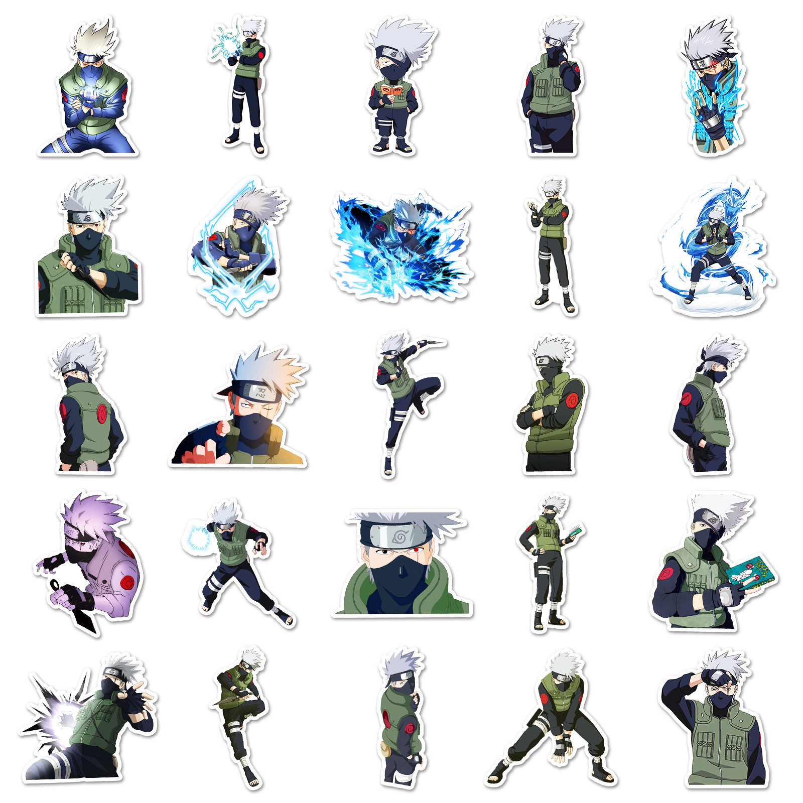 50pcs Anime Naruto Hatake Kaka - مراجعة Laptop Accessories Aesthetic وسعره