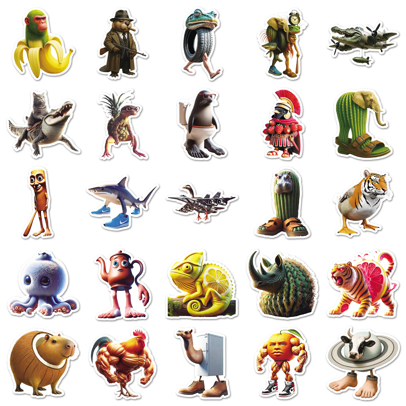 50PCS Italian Brainrot Sticker - مراجعة Laptop Accessories Aesthetic وسعره