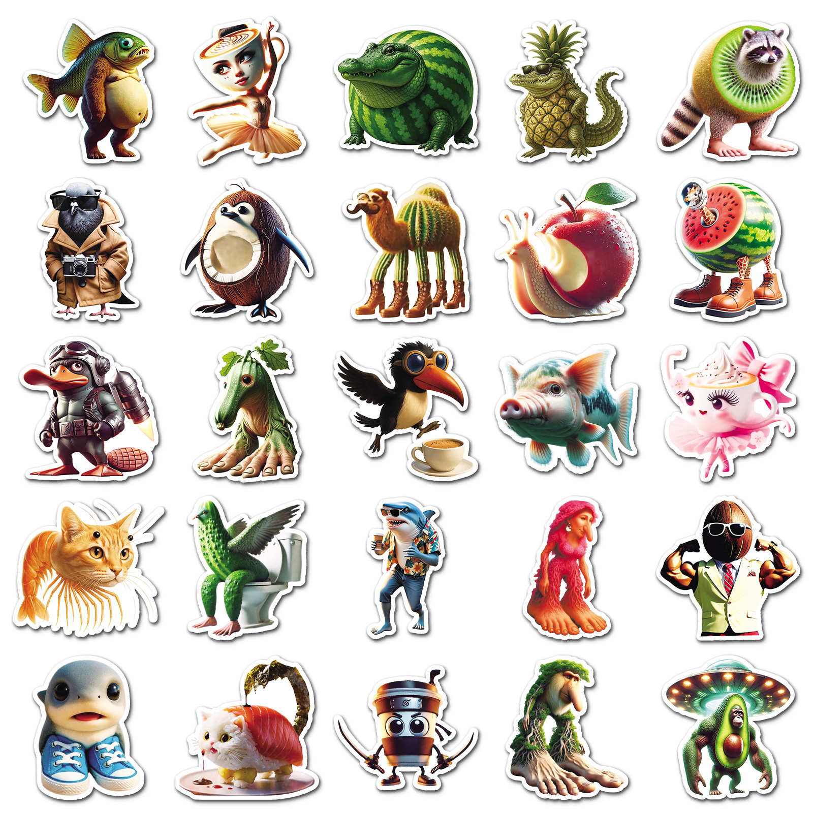 50PCS Italian Brainrot Sticker - مراجعة Laptop Accessories Aesthetic وسعره
