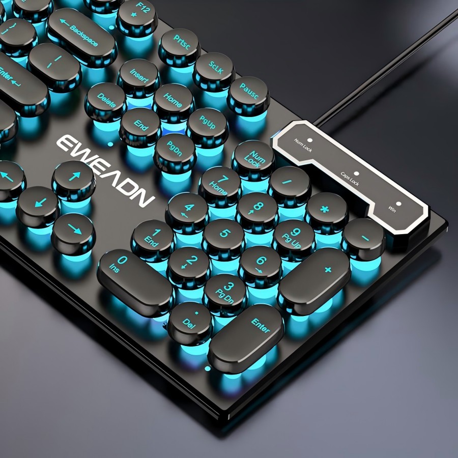 EWEADN Typewriter Gaming Keybo - مراجعة Laptop Extra Accessories وسعره