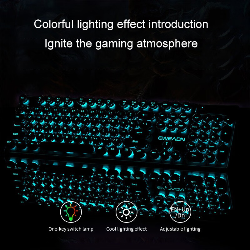 EWEADN Typewriter Gaming Keybo - مراجعة Laptop Extra Accessories وسعره