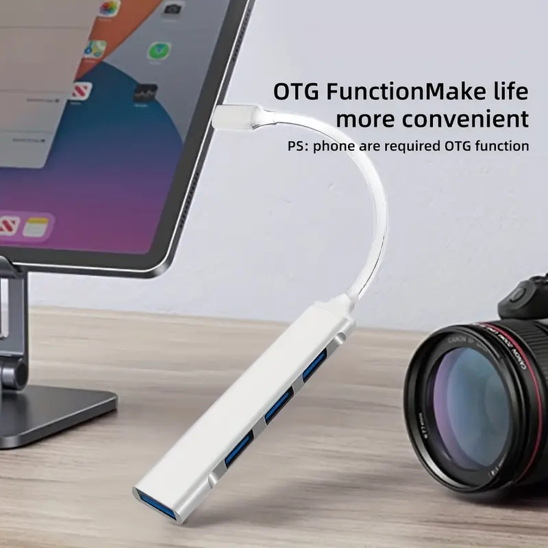 4 Port Multi Splitter Type C H - مراجعة Laptop Accessories That You Need وسعره