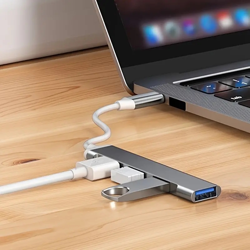 4 Port Multi Splitter Type C H - مراجعة Laptop Accessories That You Need وسعره