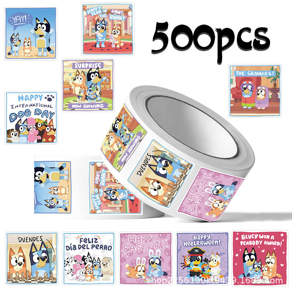 Wholesale 500Pcs/Roll Bluey St - مراجعة Laptop Accessories Aesthetic وسعره