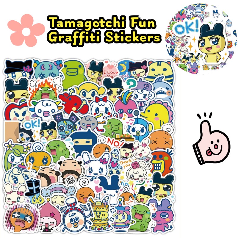 Japanese Tamagotchi Stickers E - مراجعة Laptop Accessories Aesthetic وسعره