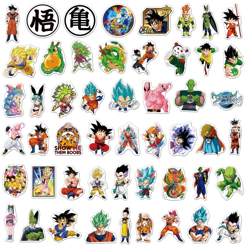 50pcs New Anime Dragon Ball St - مراجعة Laptop Original Accessories وسعره