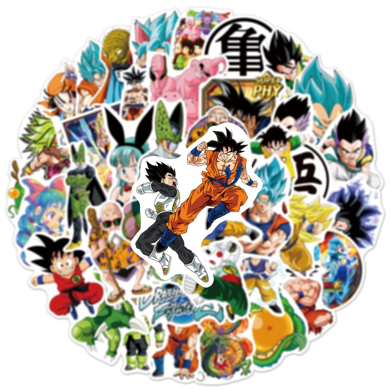 50pcs New Anime Dragon Ball St - مراجعة Laptop Original Accessories وسعره