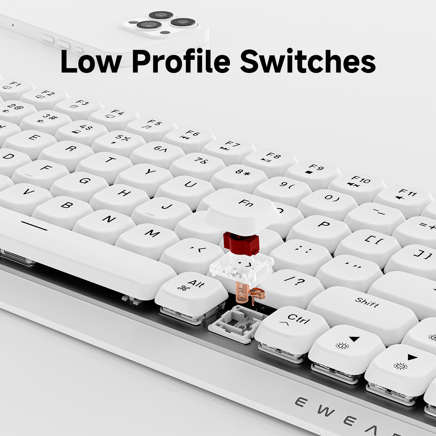 EWEADN 84 Keys Tri-Mode Low Pr - مراجعة Laptop Extra Accessories وسعره