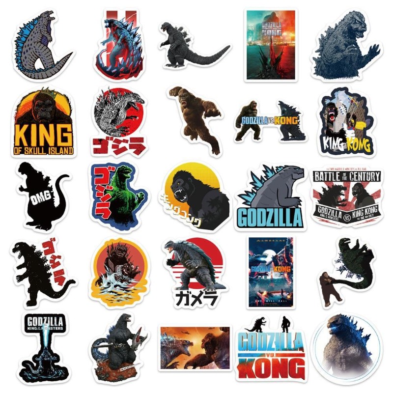 50pcs/set Movies Godzilla Vs.  - مراجعة Laptop Accessories Aesthetic وسعره