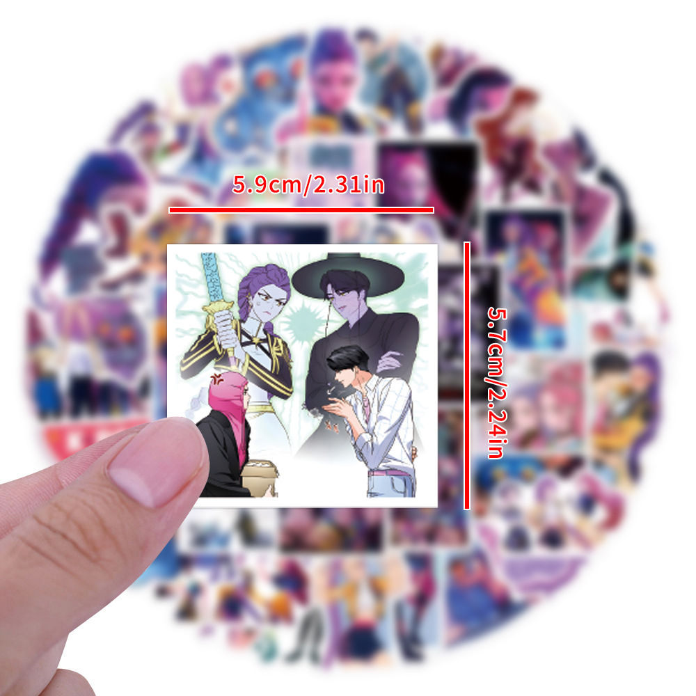 55/110pcs K-Pop Anime cartoon  - مراجعة Laptop Accessories Aesthetic وسعره